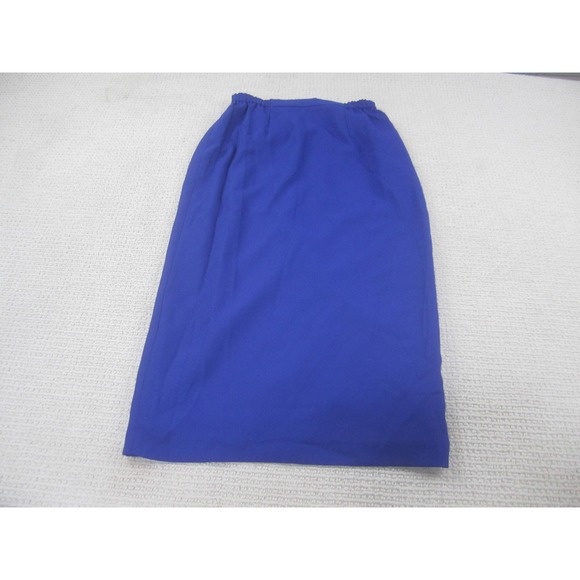 Wayne Rogers Dresses & Skirts - Wayne Rogers Skirt Womens 10 Blue Lined Elastic Waistband Midi Pencil Back Vent‎